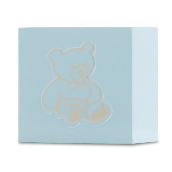 Blue Infant Teddy Cube Urn