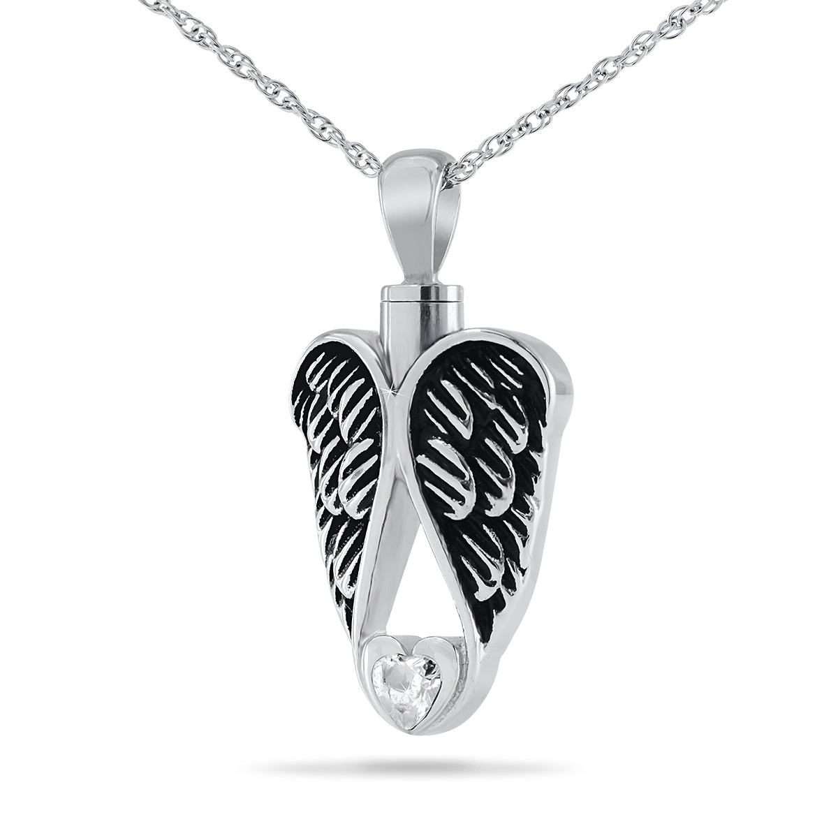Silver Winged Heart Necklace Keepsake