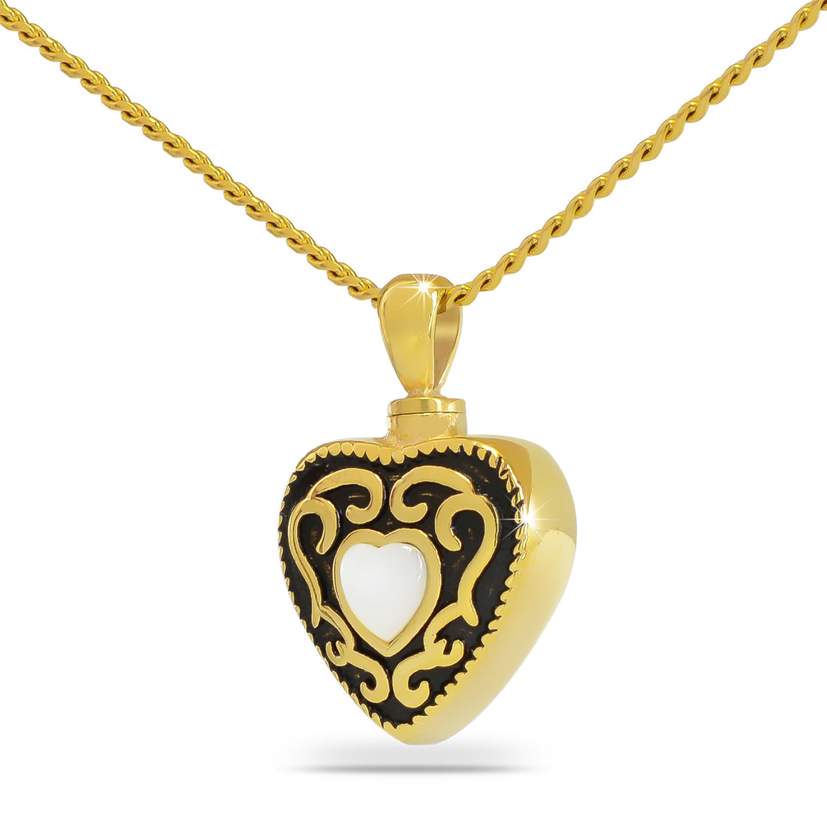 Western White Heart Gold steel keepsake