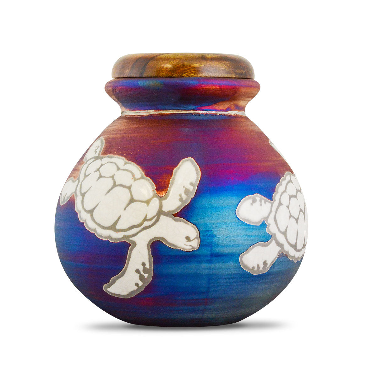 Sea Turtles Raku Urn