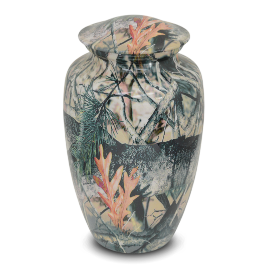 Camouflage Aluminum Urn